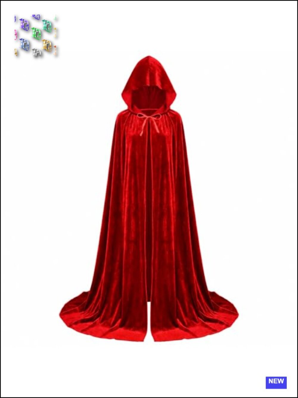 Long Hooded Velvet Cloak Cape Witch Halloween Costume Renaissance Medieval